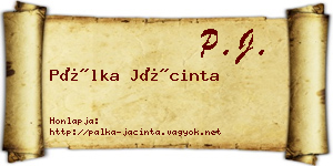 Pálka Jácinta névjegykártya